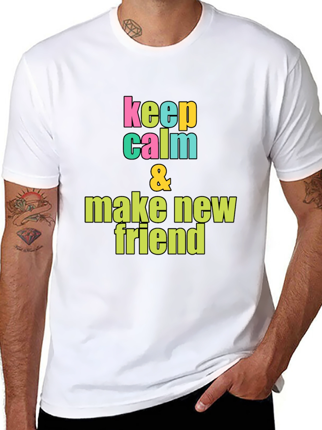 Keep Calm & Make New Friends Graphic Tee