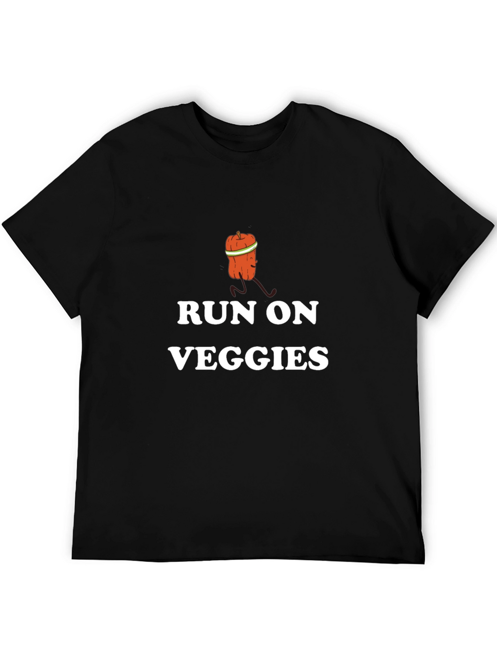 Run On Veggies T-Shirt - Funny Vegetarian Fitness Tee
