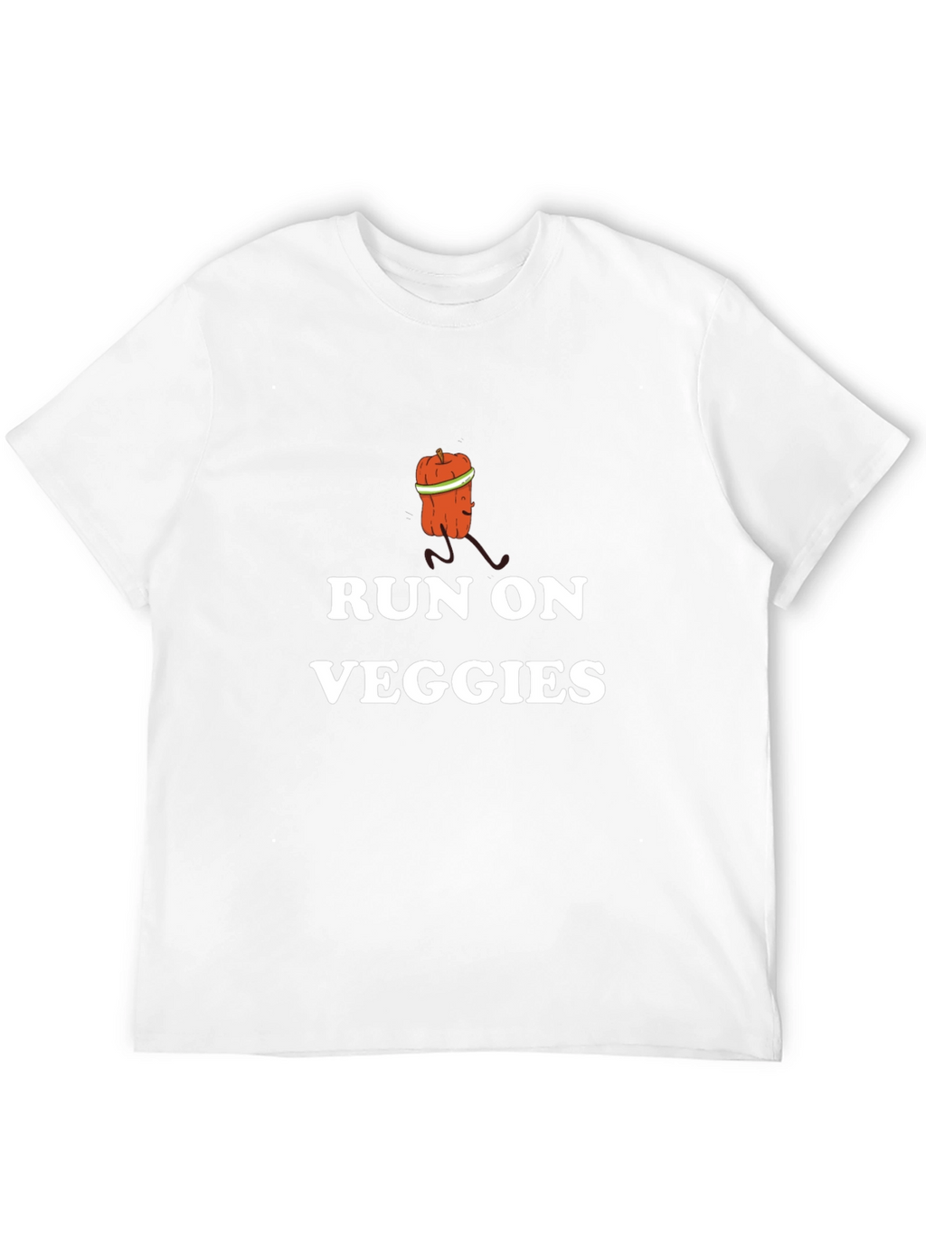 Run On Veggies T-Shirt - Funny Vegetarian Fitness Tee