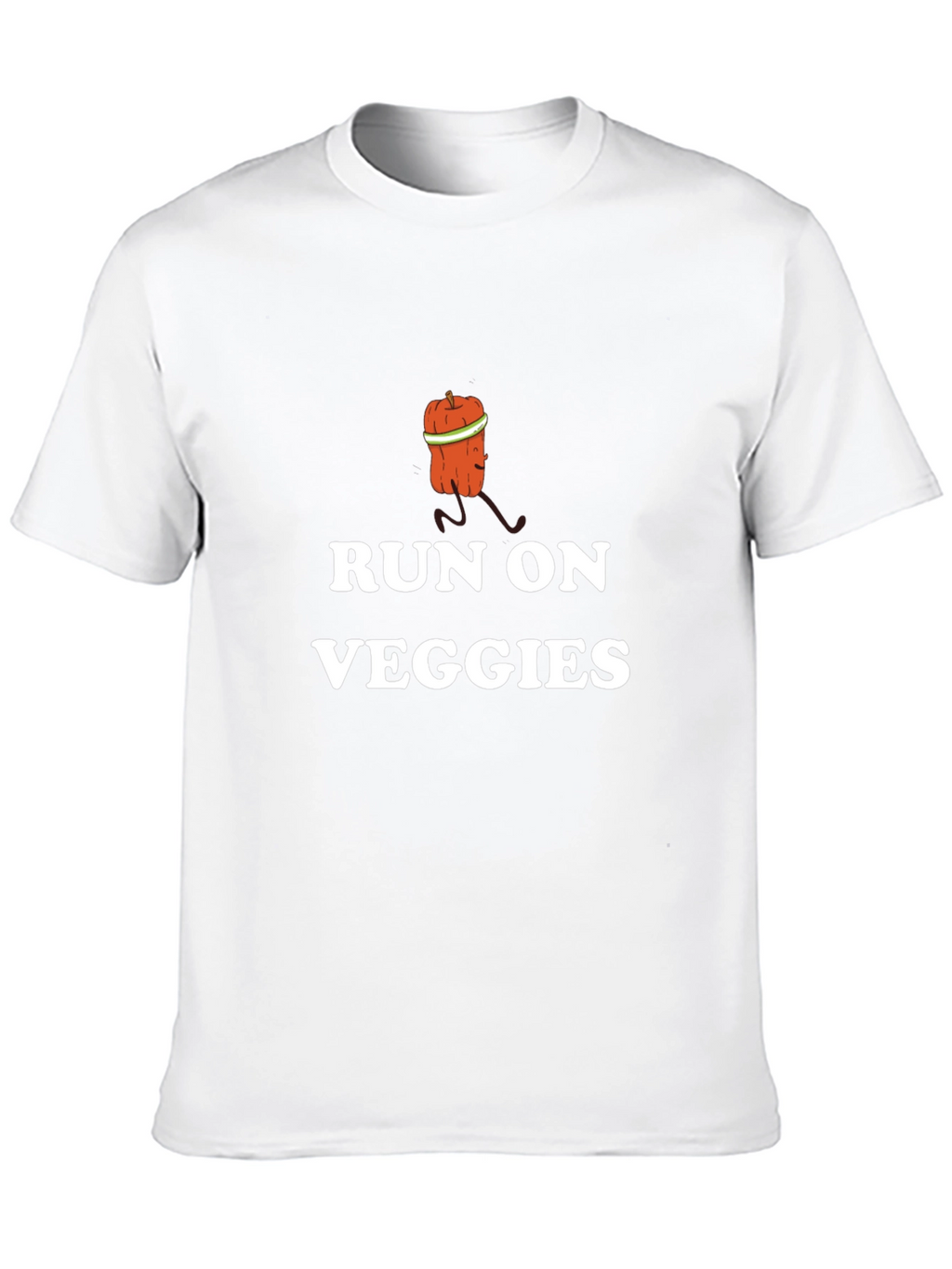Run On Veggies T-Shirt - Funny Vegetarian Fitness Tee