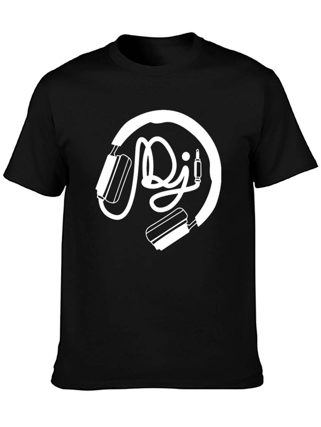 DJ Headphones Graphic T-Shirt - Black
