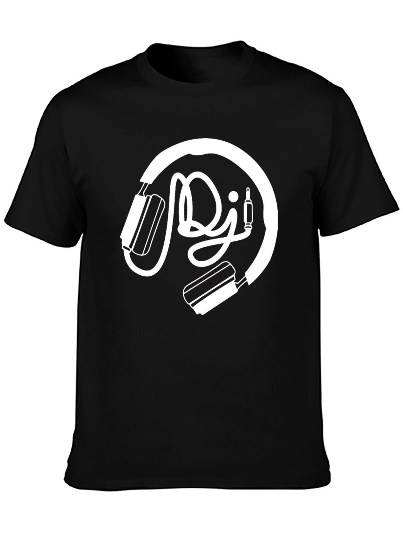 DJ Headphones Graphic T-Shirt - Black