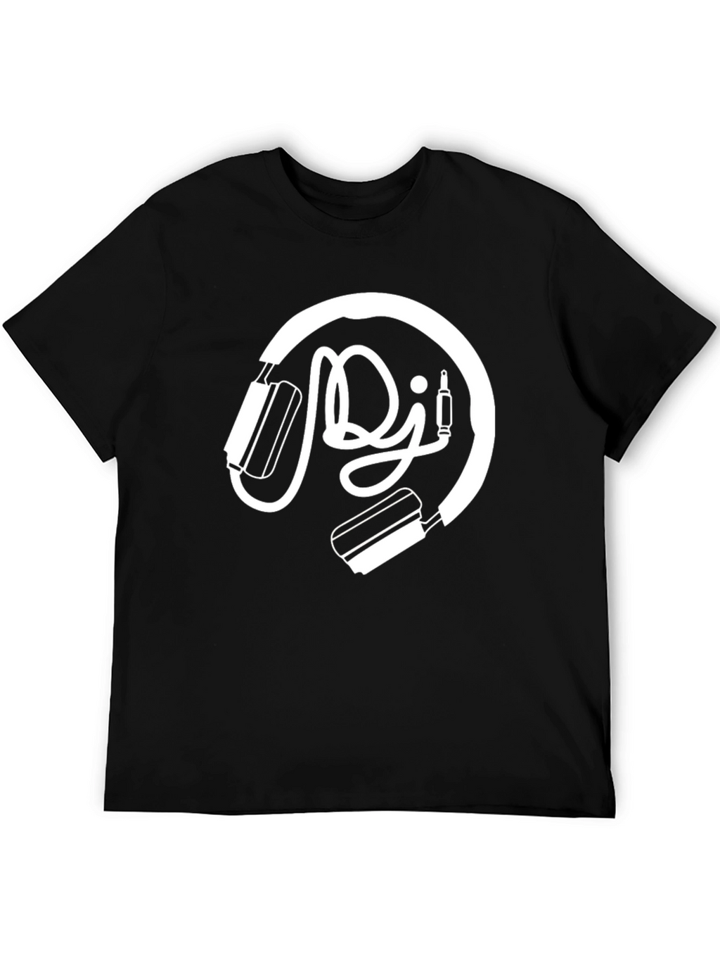 DJ Headphones Graphic T-Shirt - Black