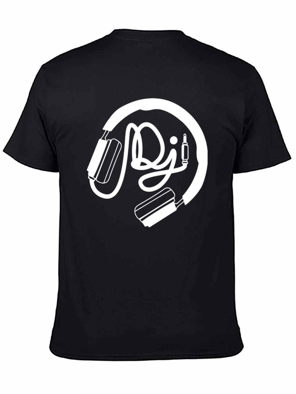 DJ Headphones Graphic T-Shirt - Black