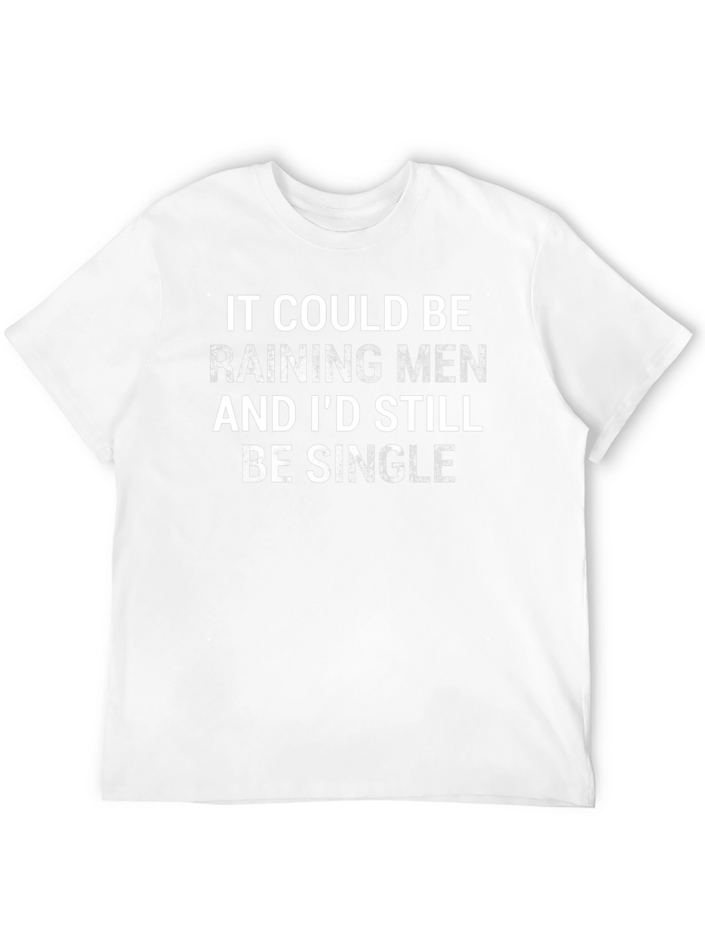 Funny Raining Men Graphic Black T-Shirt