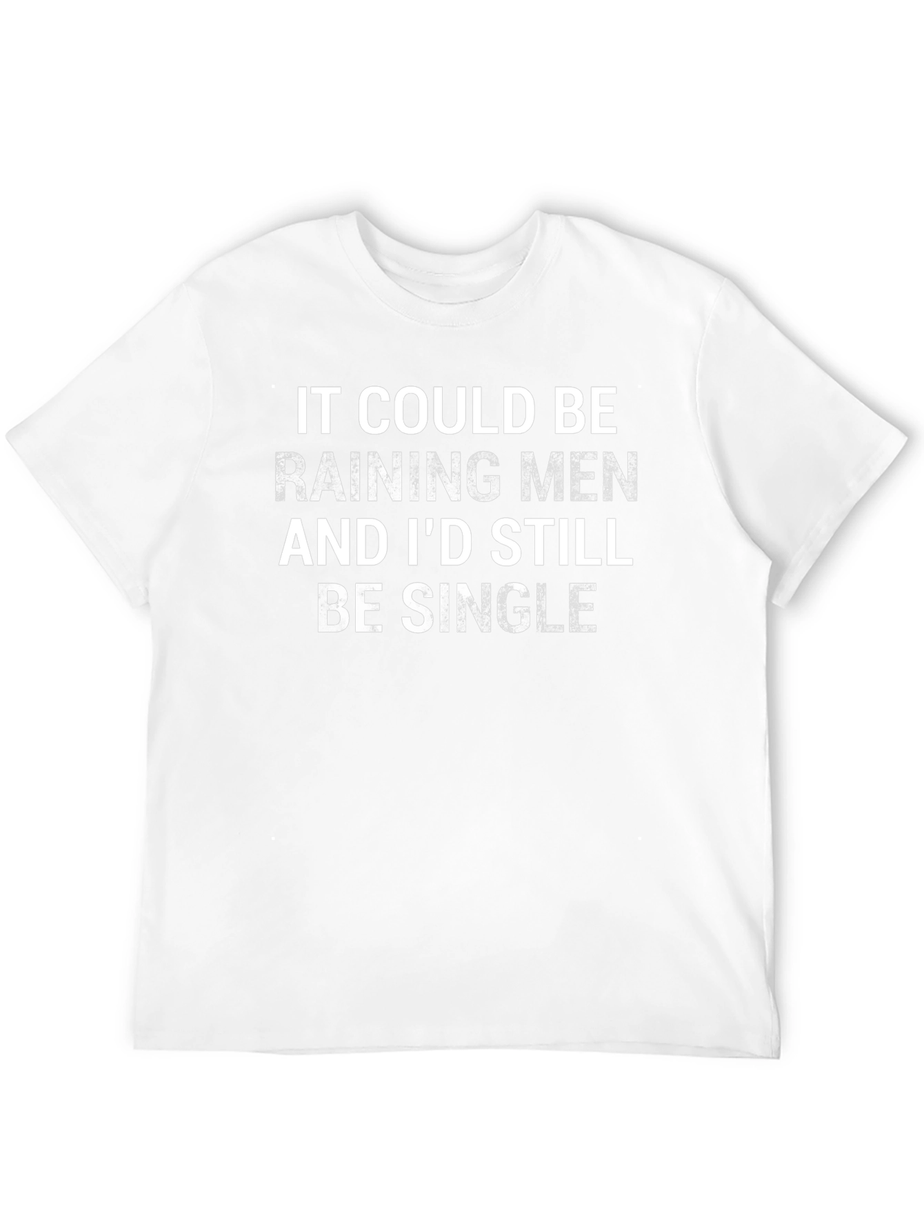 Funny Raining Men Graphic Black T-Shirt