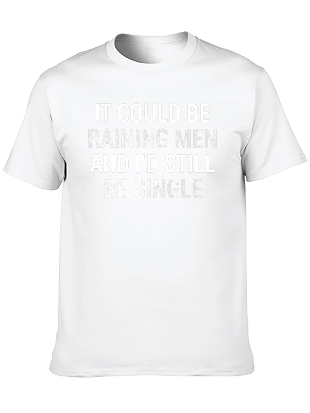 Funny Raining Men Graphic Black T-Shirt