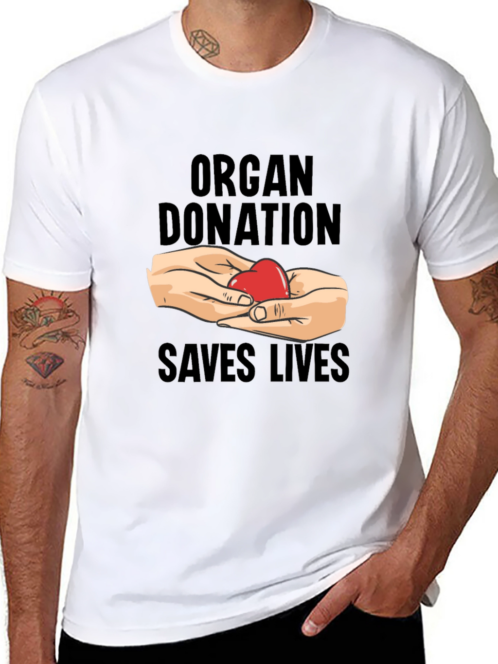 Organ Donation Saves Lives T-Shirt - Black
