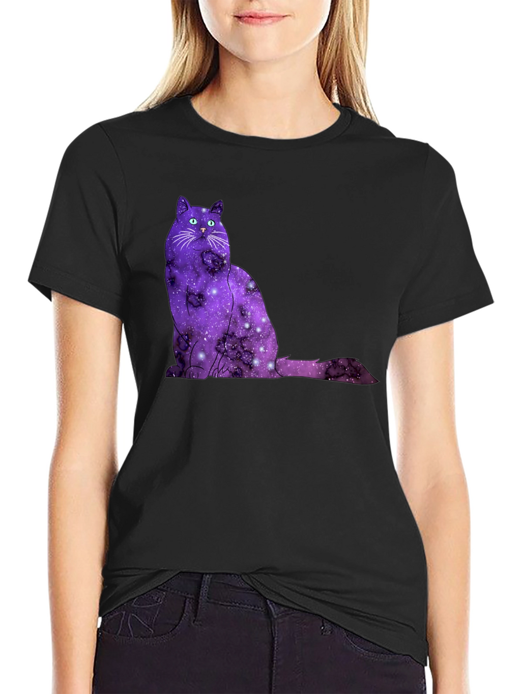 Galaxy Cat T-Shirt - Cosmic Feline Tee