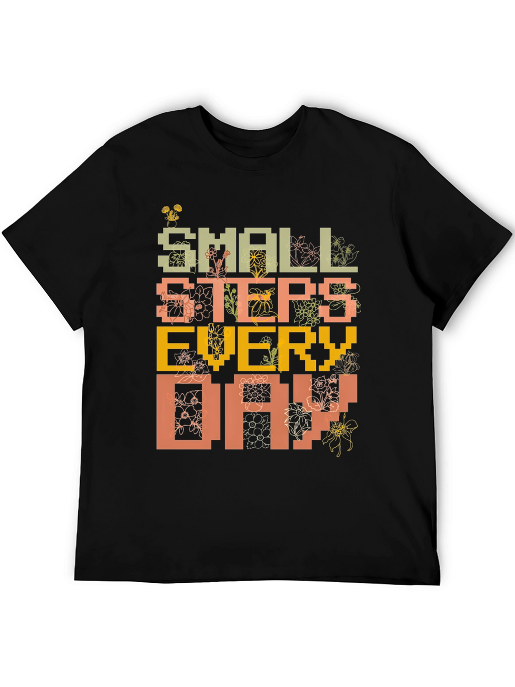 Small Steps Everyday Graphic Tee - Black