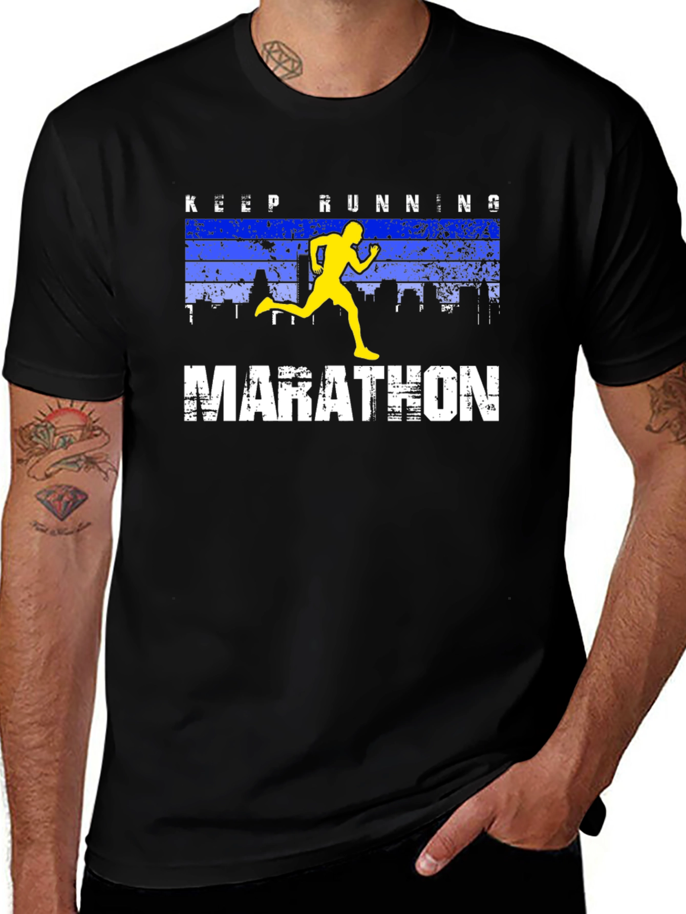 Keep Running Marathon T-Shirt - Sporty Graphic Tee