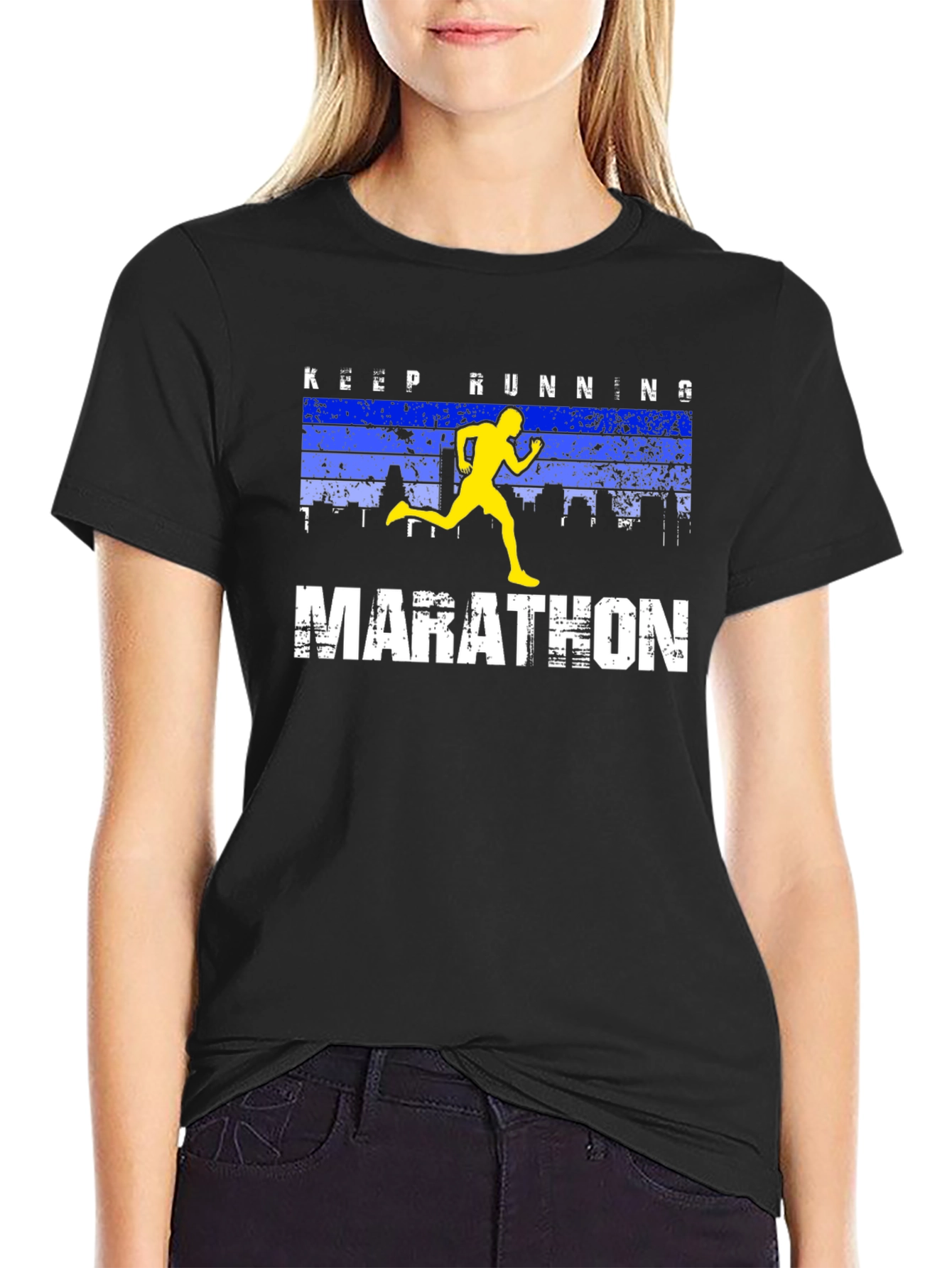Keep Running Marathon T-Shirt - Sporty Graphic Tee