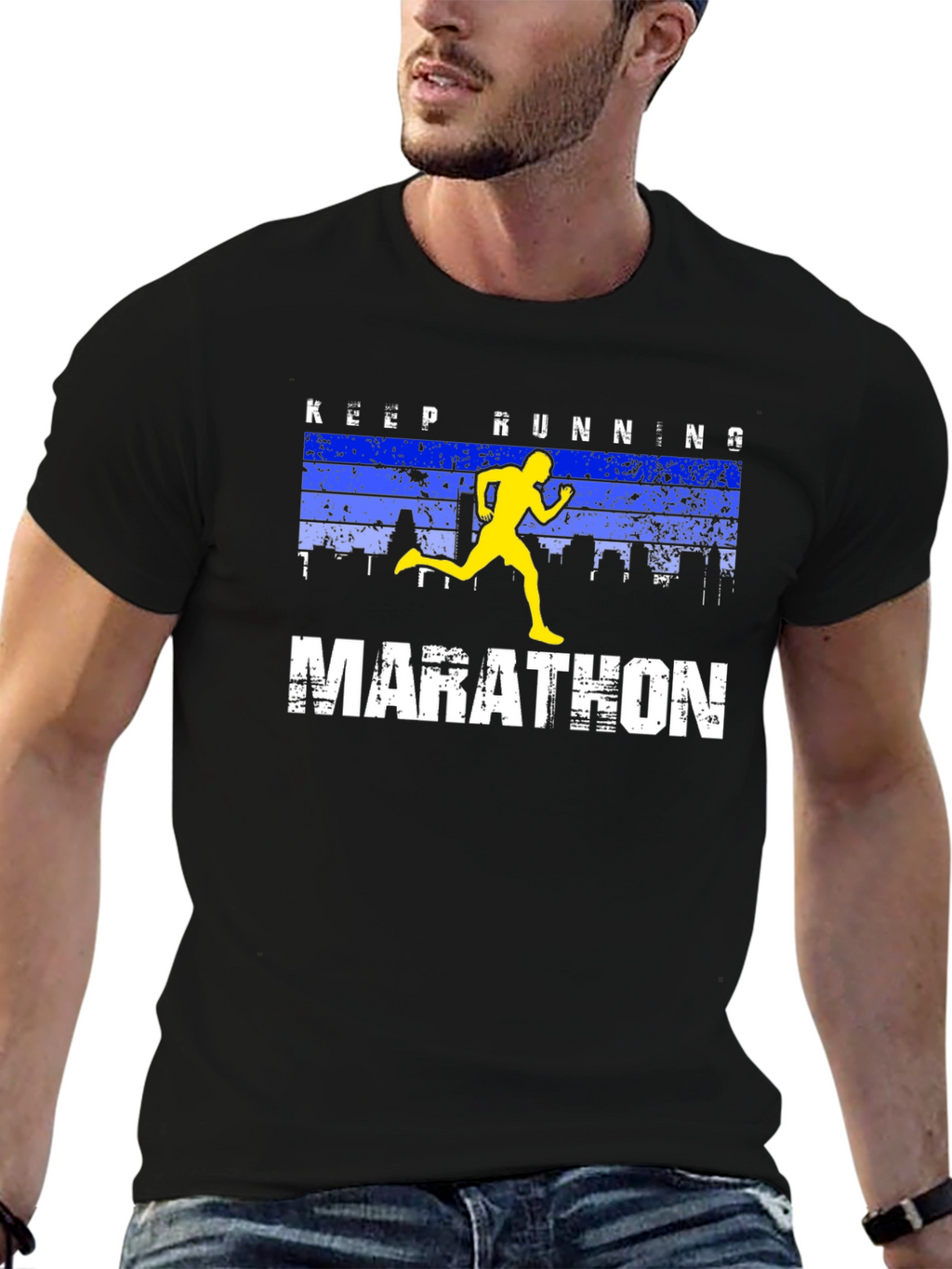 Keep Running Marathon T-Shirt - Sporty Graphic Tee