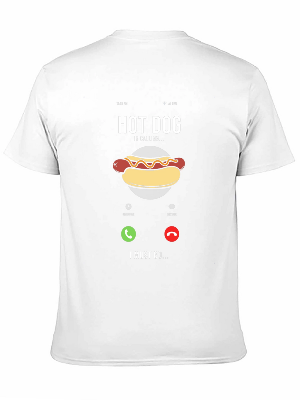 Hot Dog Calling Funny Graphic T-Shirt