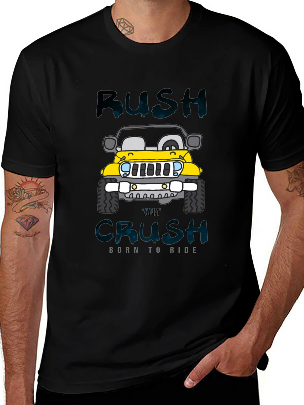 Rush and Crush Born to Ride Graphic T-Shirt