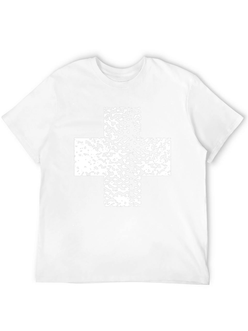 Bold Black T-Shirt with White Cross Graphic
