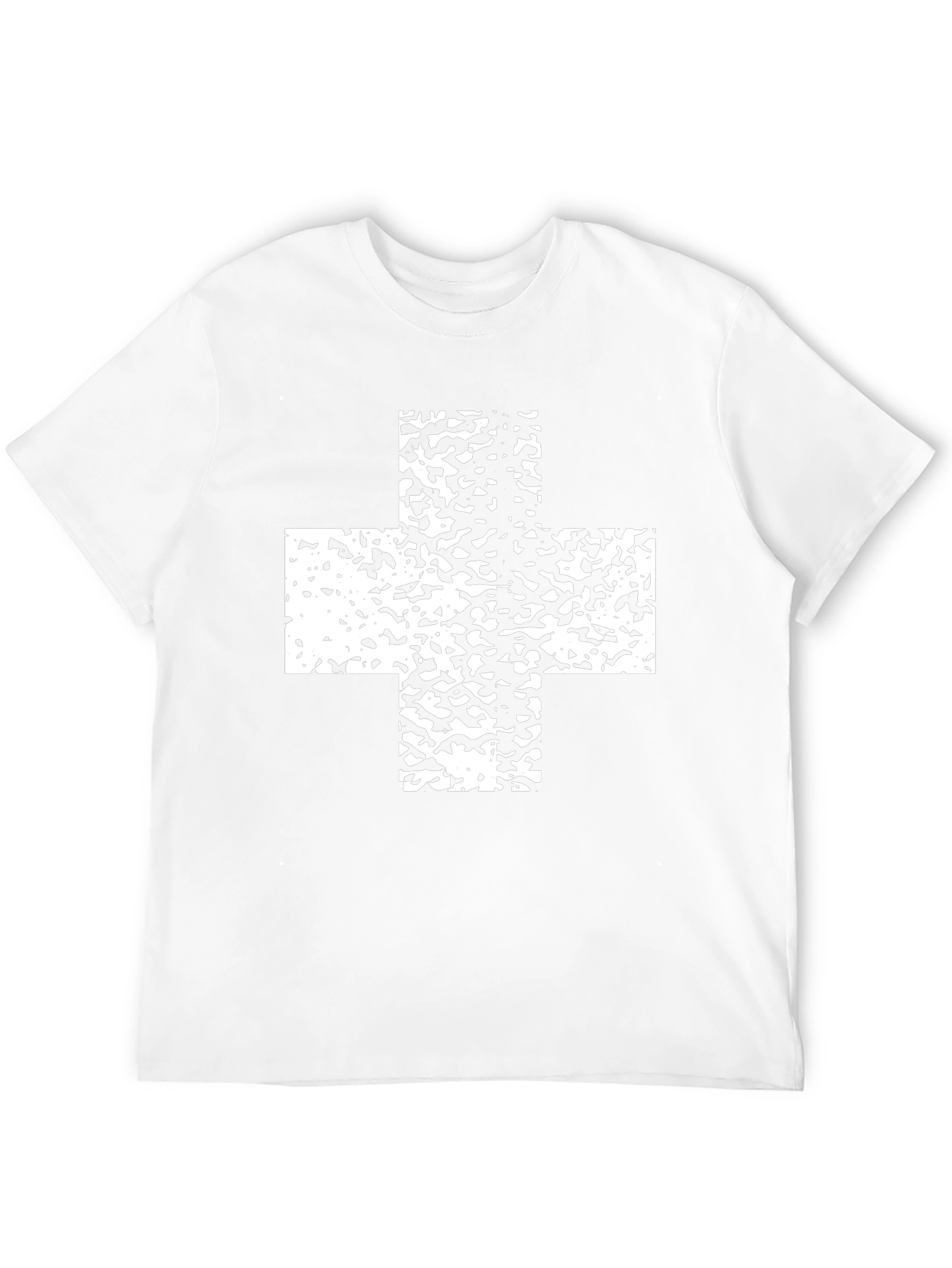 Bold Black T-Shirt with White Cross Graphic