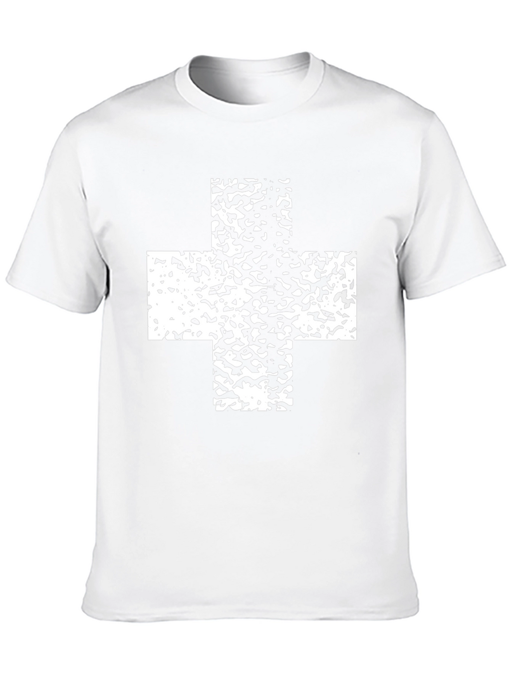 Bold Black T-Shirt with White Cross Graphic