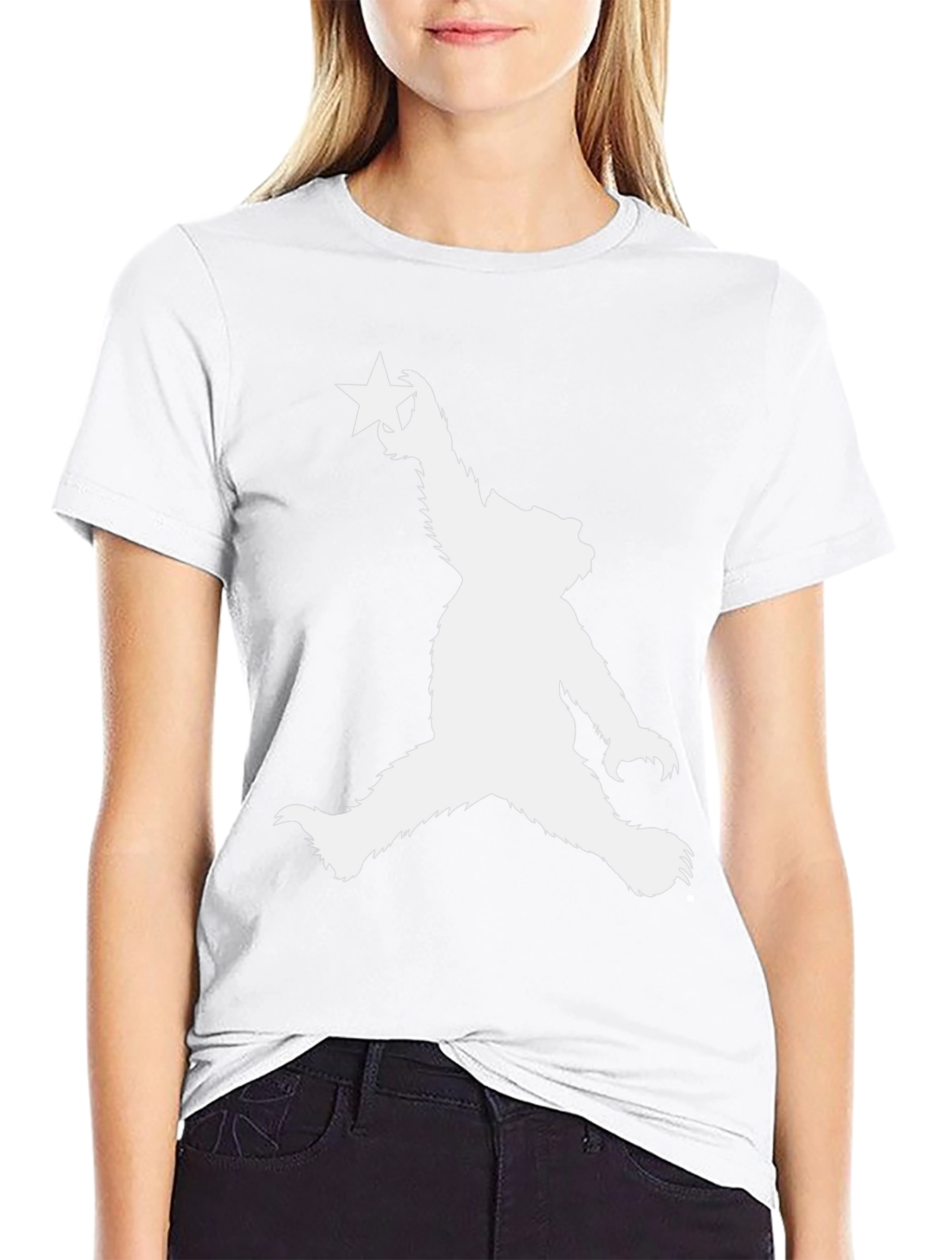 Bear with Star Black T-Shirt - California Style