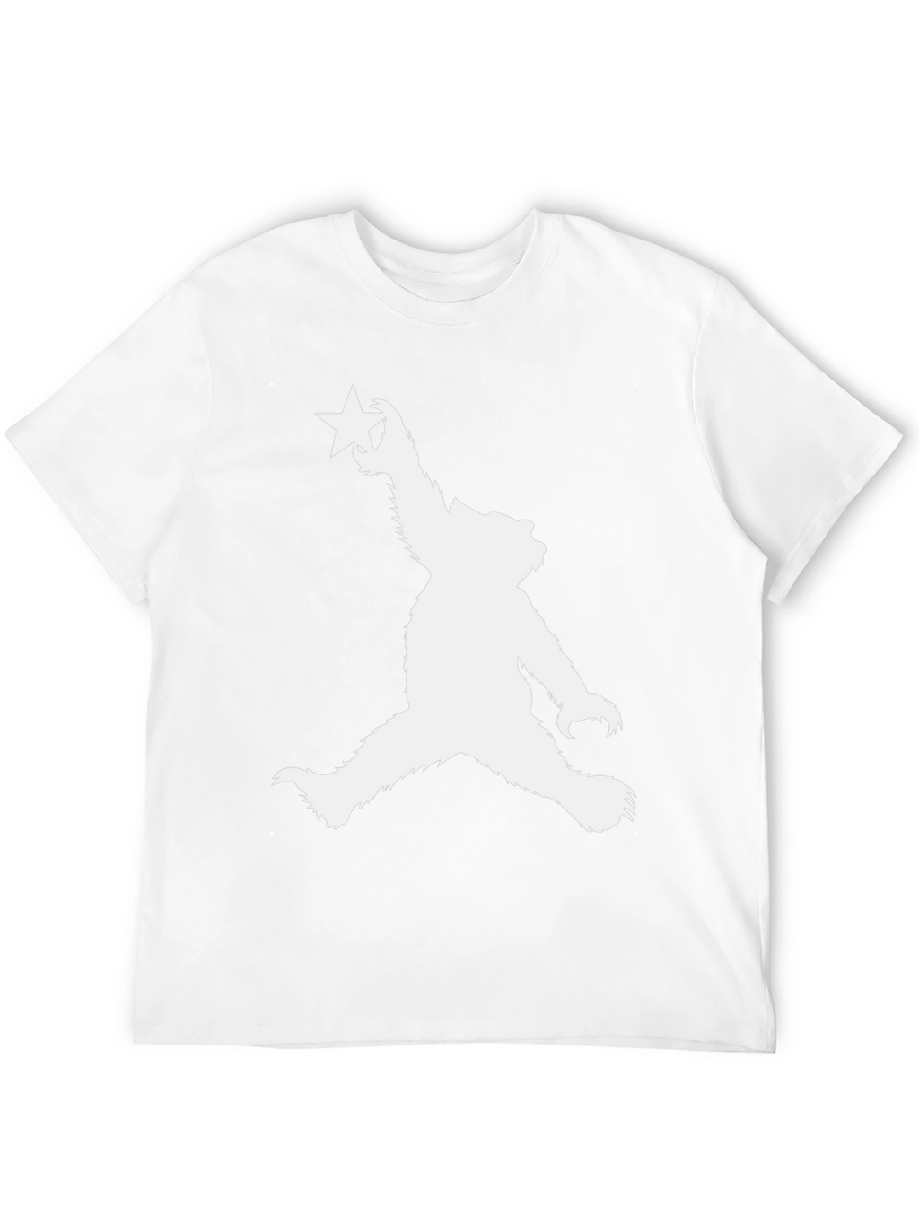 Bear with Star Black T-Shirt - California Style