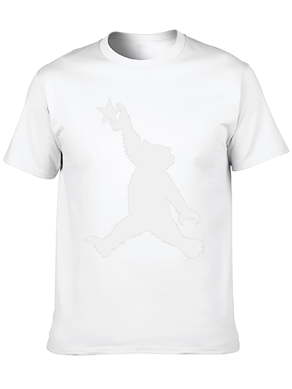 Bear with Star Black T-Shirt - California Style