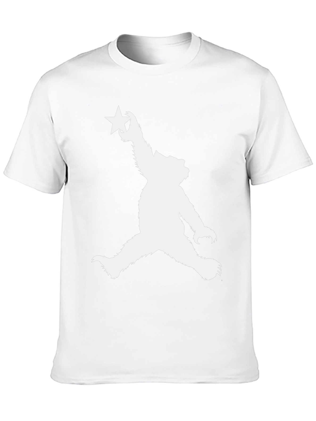 Bear with Star Black T-Shirt - California Style