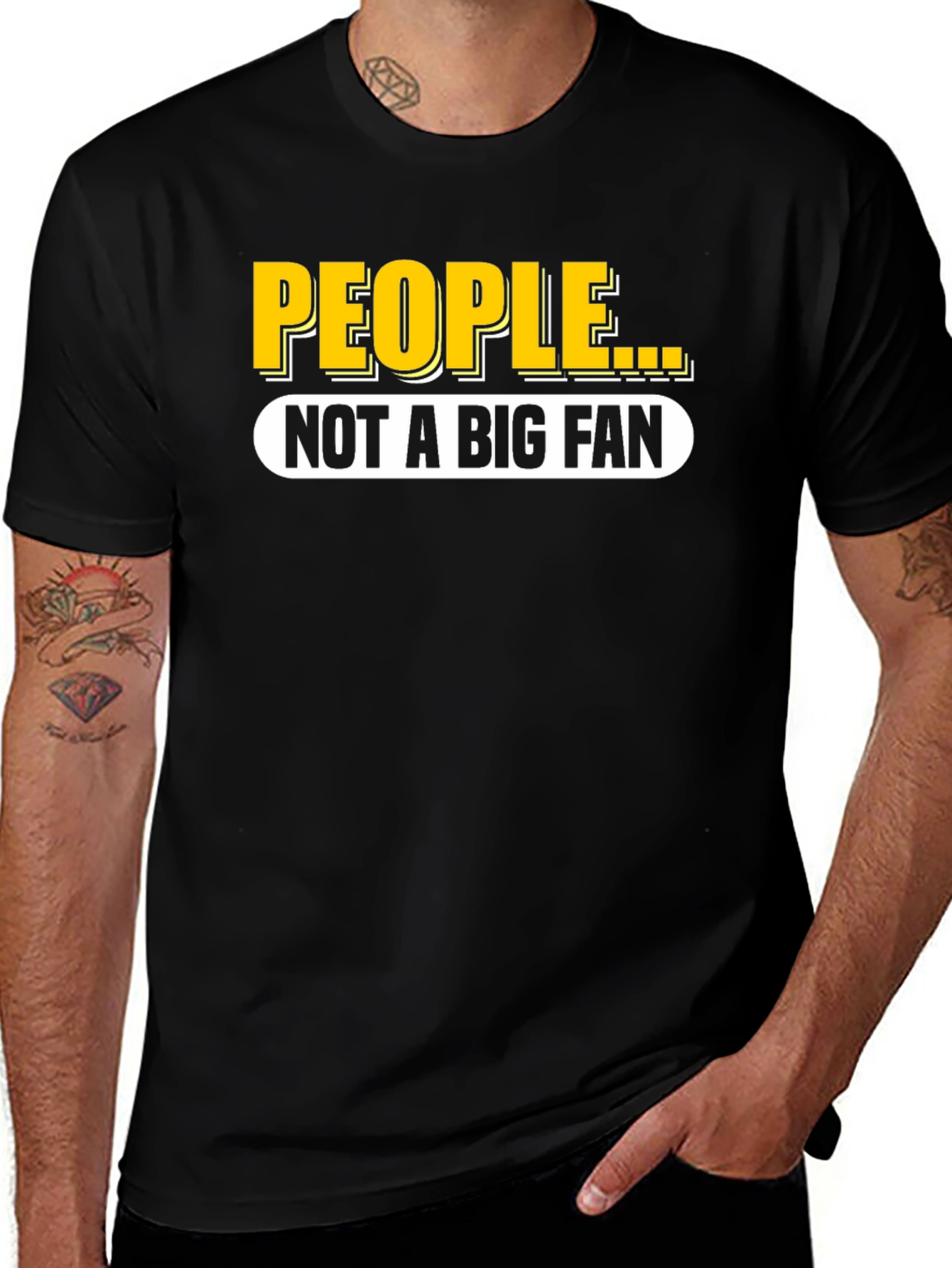 People Not A Big Fan Black T-Shirt