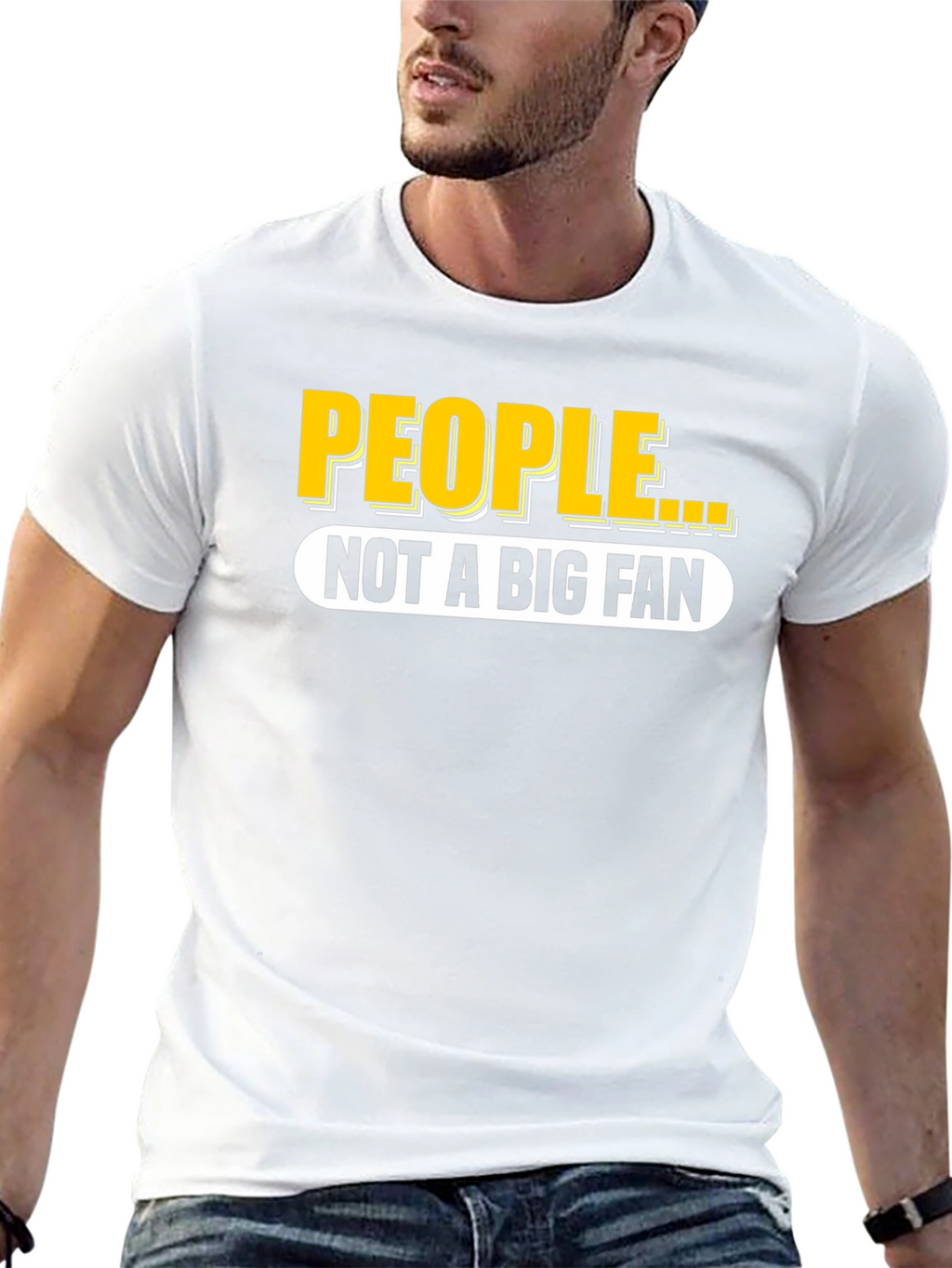 People Not A Big Fan Black T-Shirt