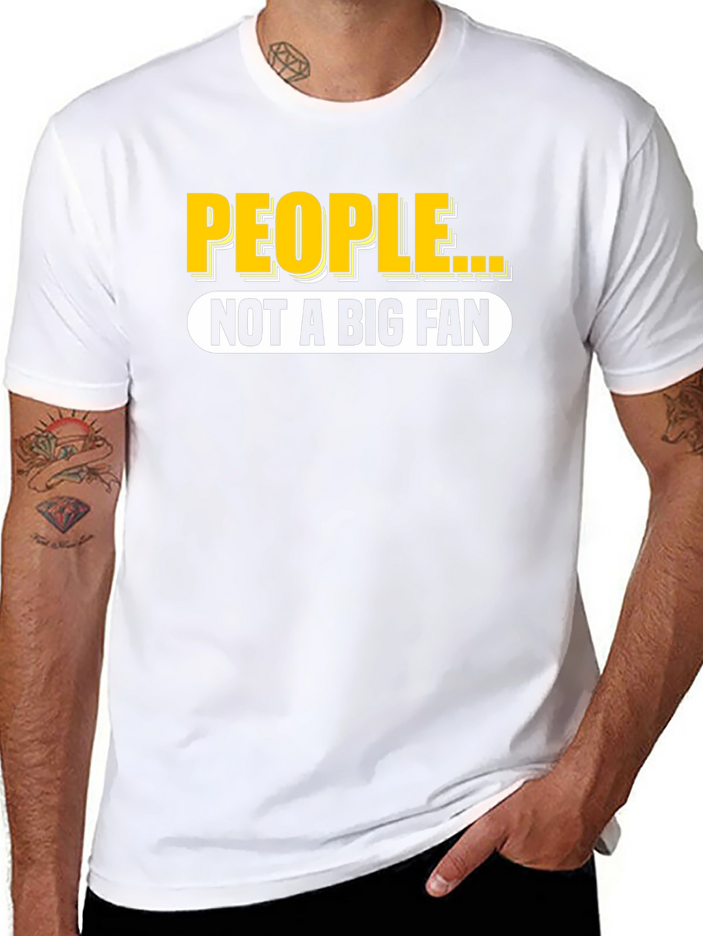 People Not A Big Fan Black T-Shirt