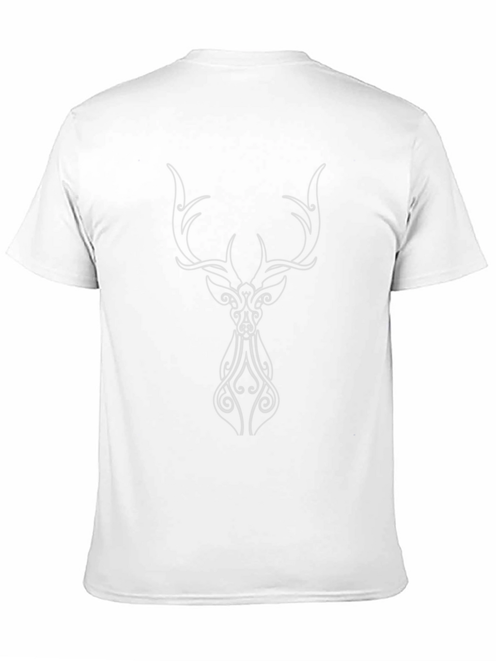 Tribal Deer Head Black T-Shirt