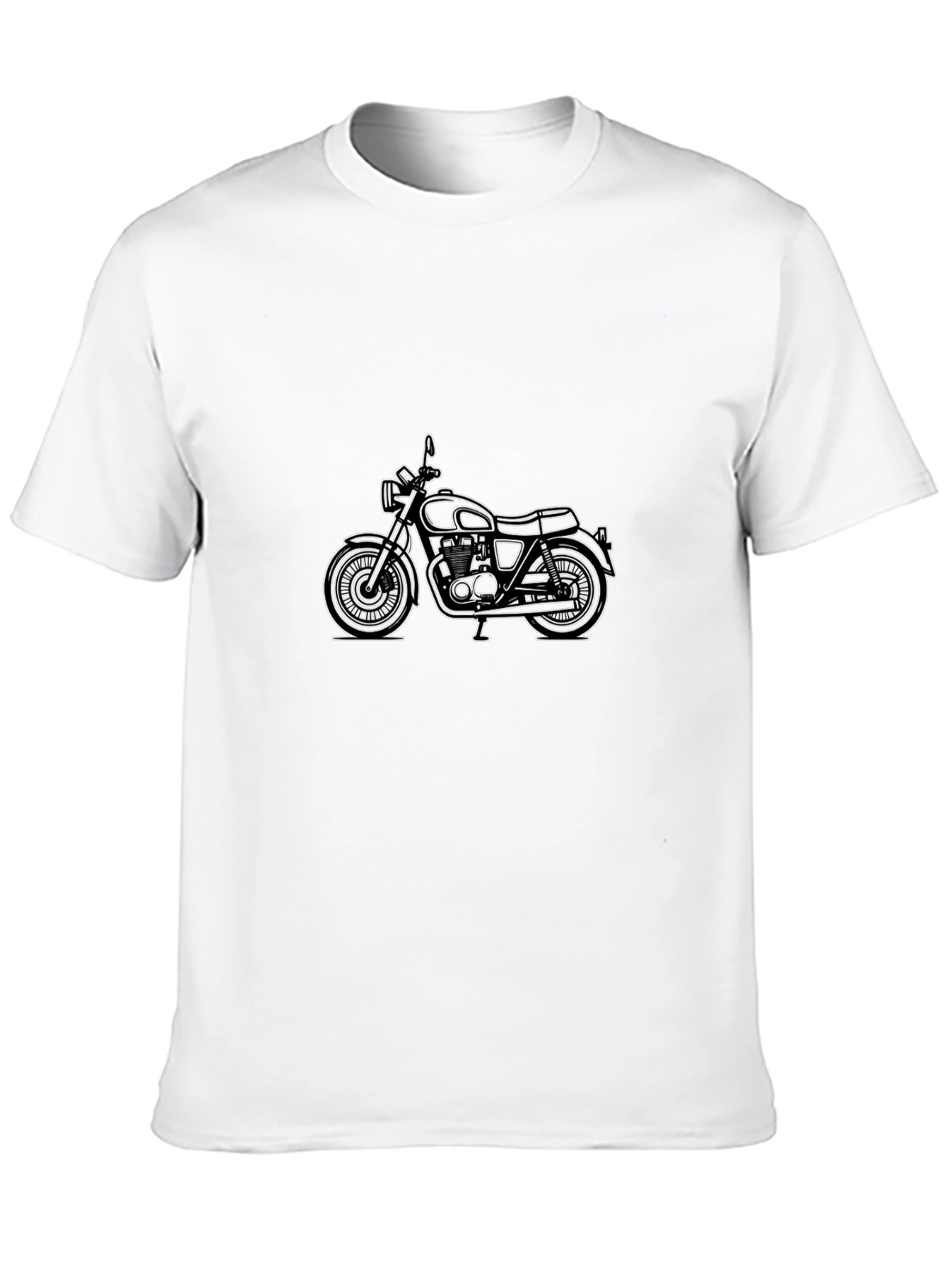 Classic Motorcycle Graphic Tee - Black
