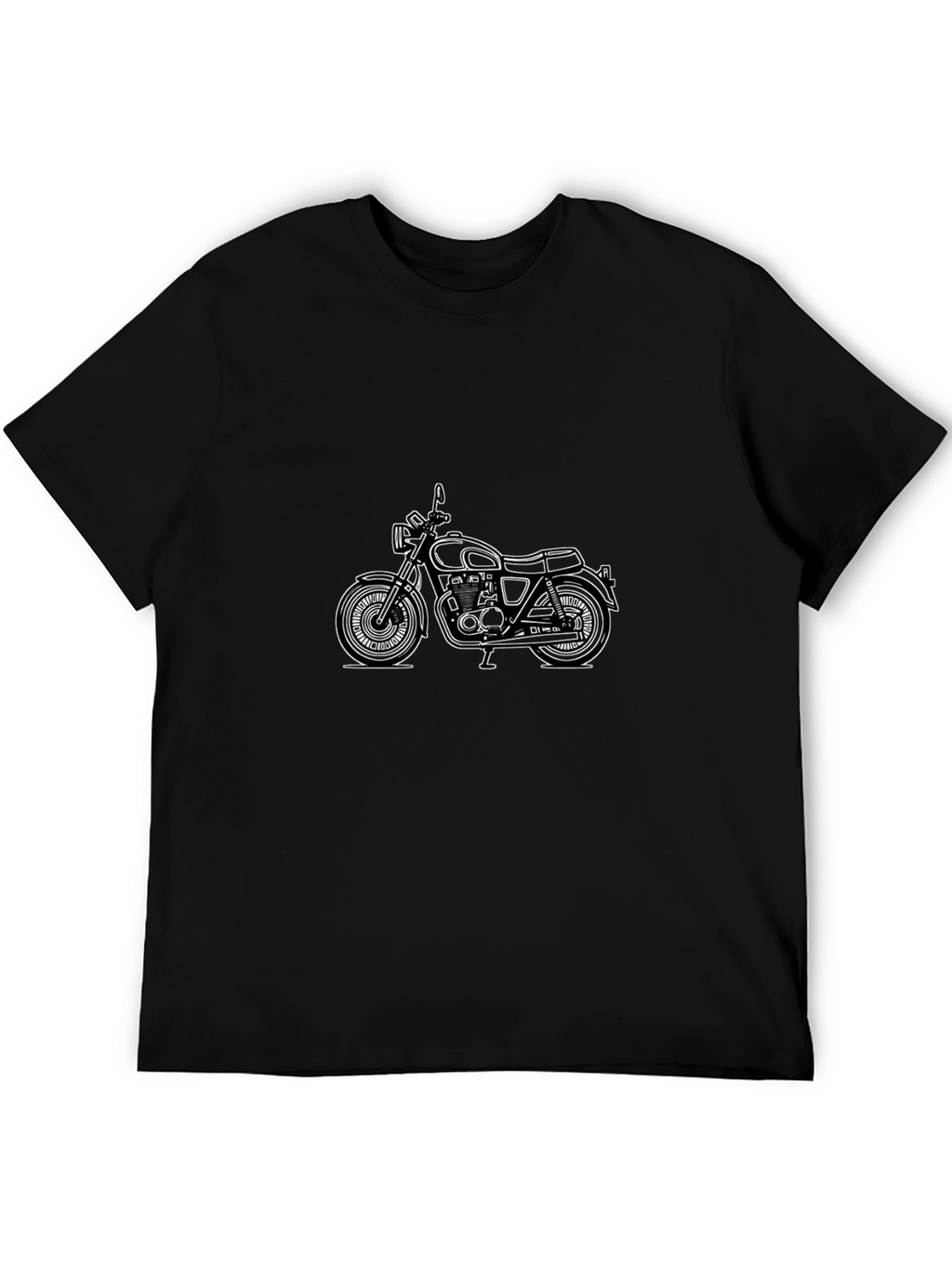 Classic Motorcycle Graphic Tee - Black