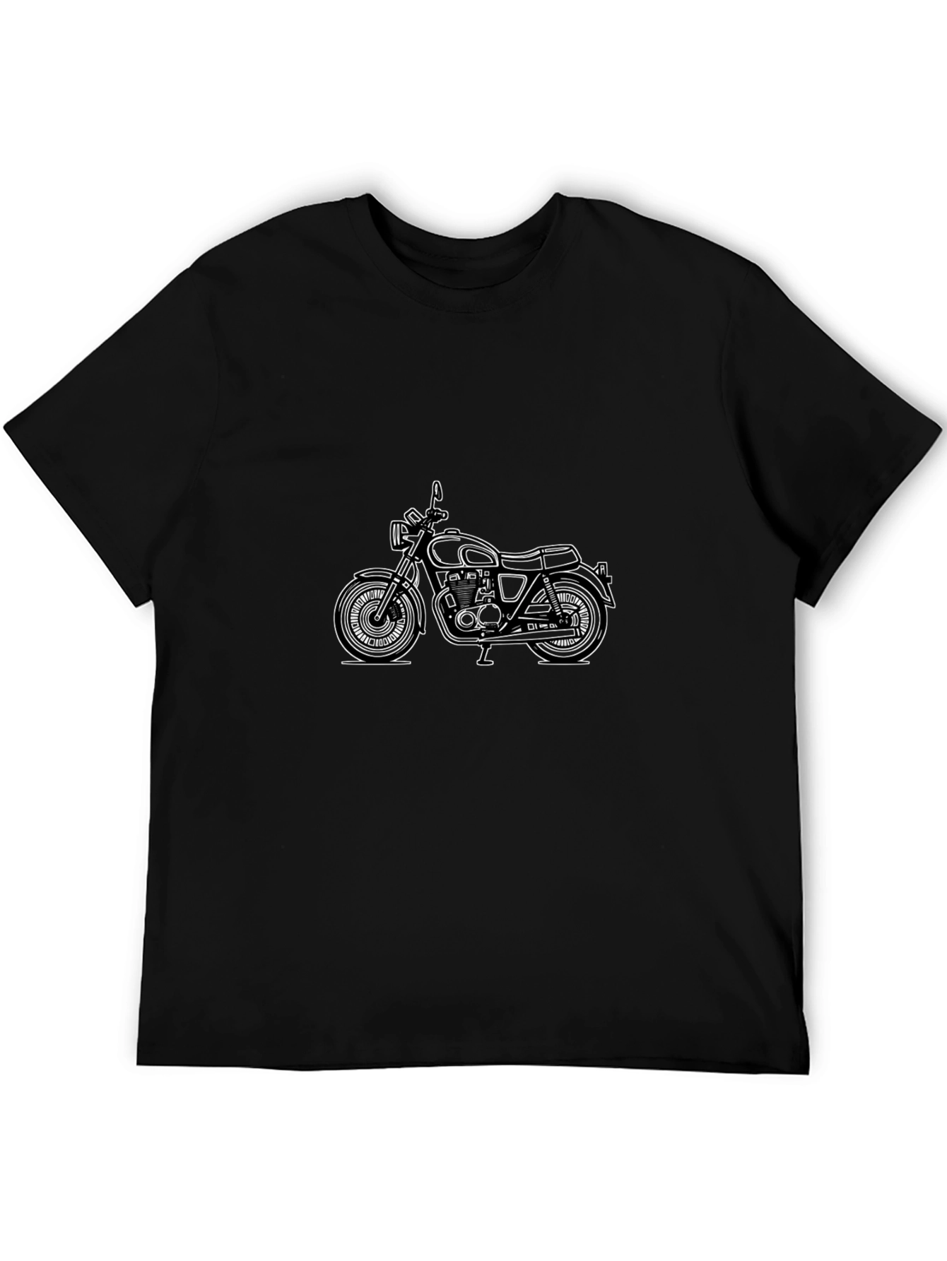 Classic Motorcycle Graphic Tee - Black
