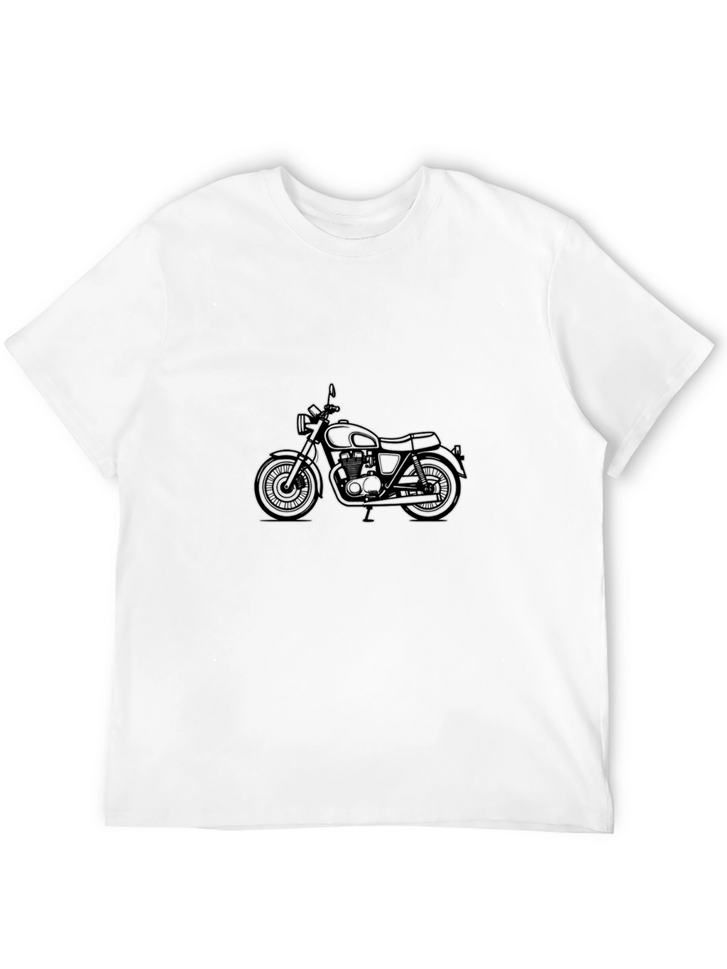 Classic Motorcycle Graphic Tee - Black