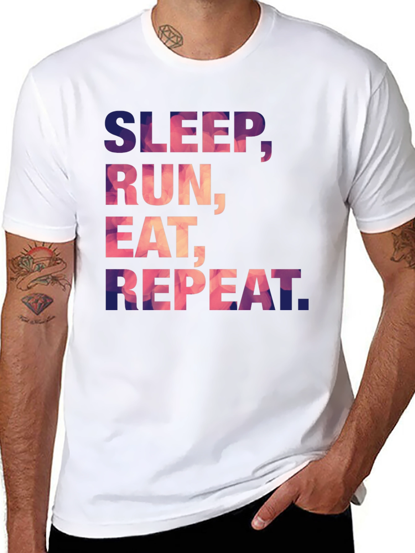 Sleep Run Eat Repeat Graphic Tee