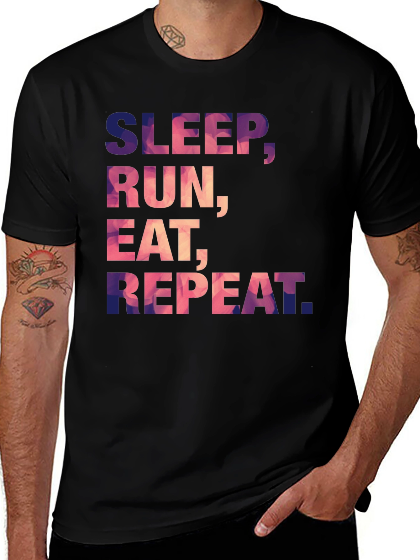 Sleep Run Eat Repeat Graphic Tee