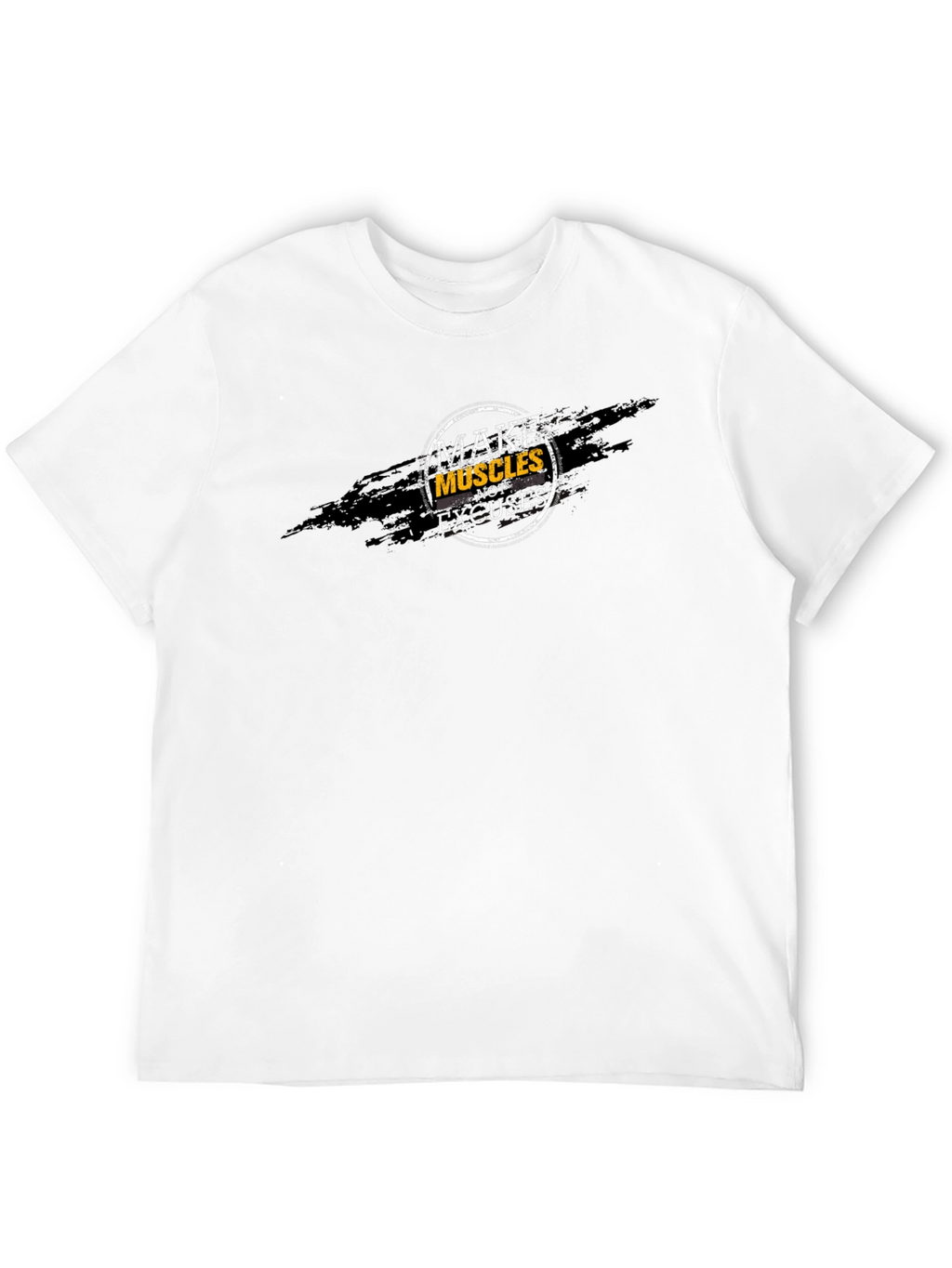 Make Muscles Not Excuses Black Graphic Tee