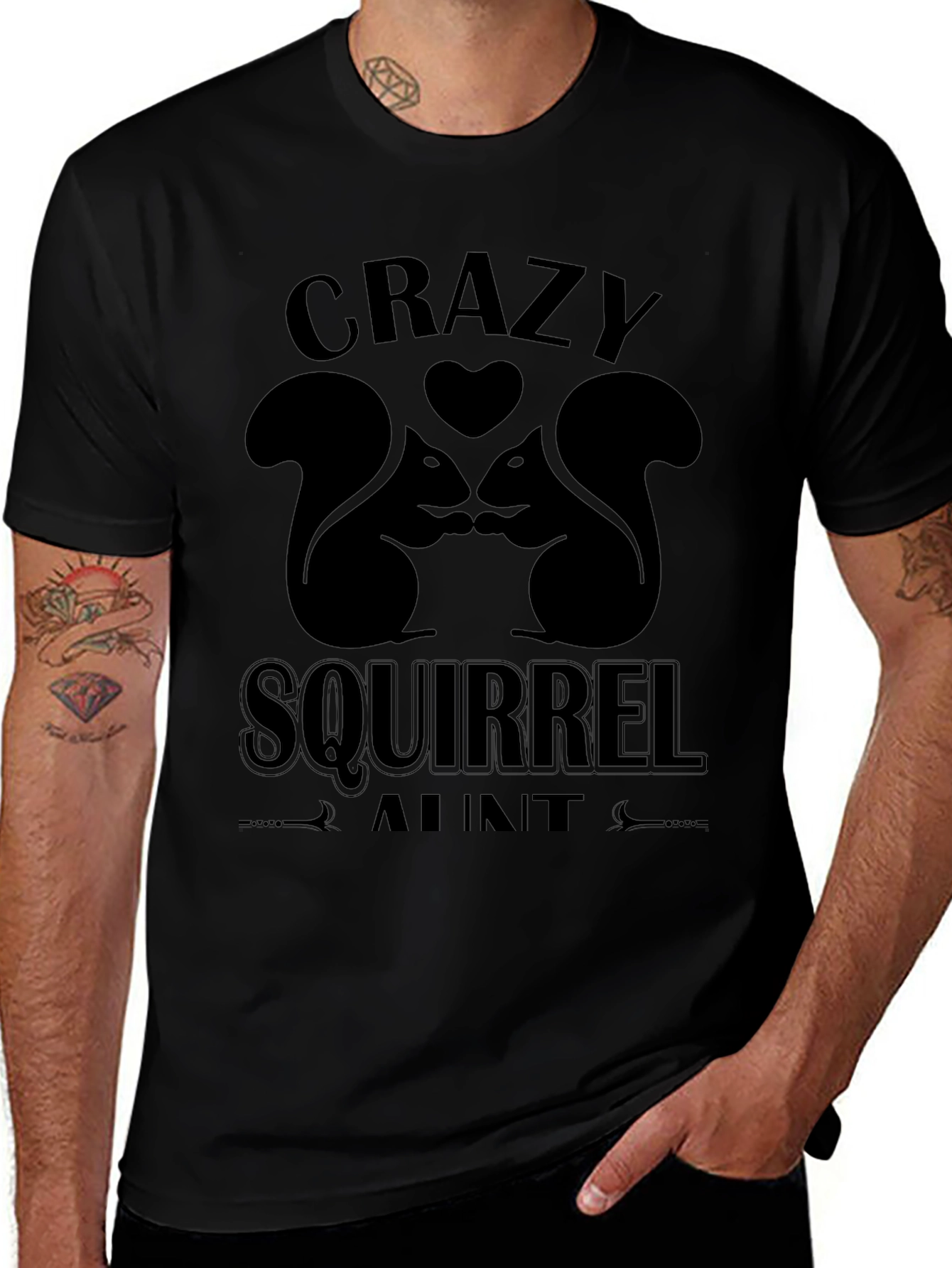 Crazy Squirrel Aunt Graphic T-Shirt