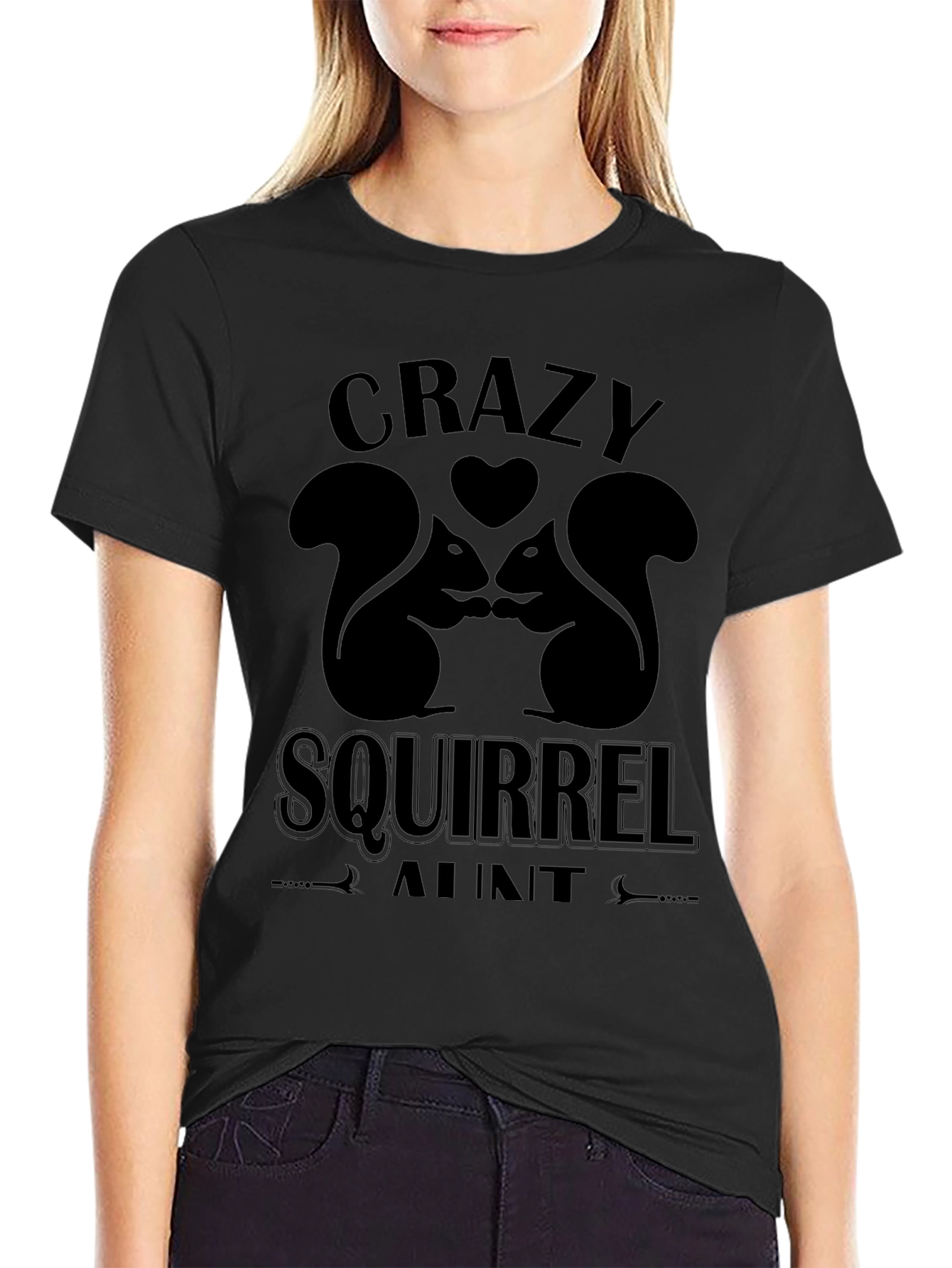 Crazy Squirrel Aunt Graphic T-Shirt