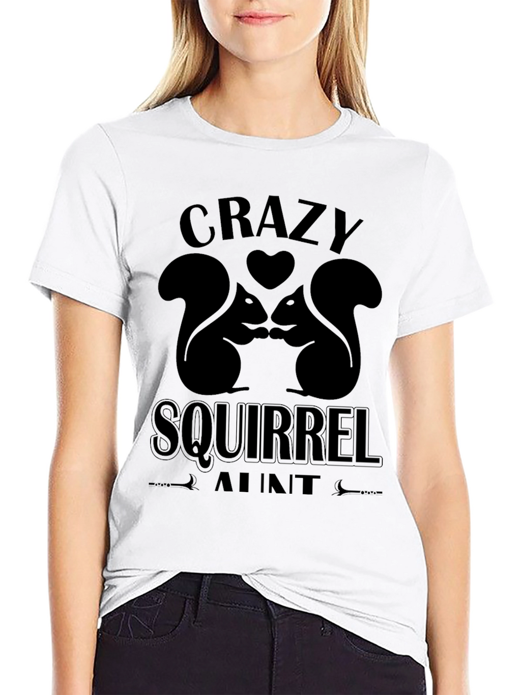 Crazy Squirrel Aunt Graphic T-Shirt