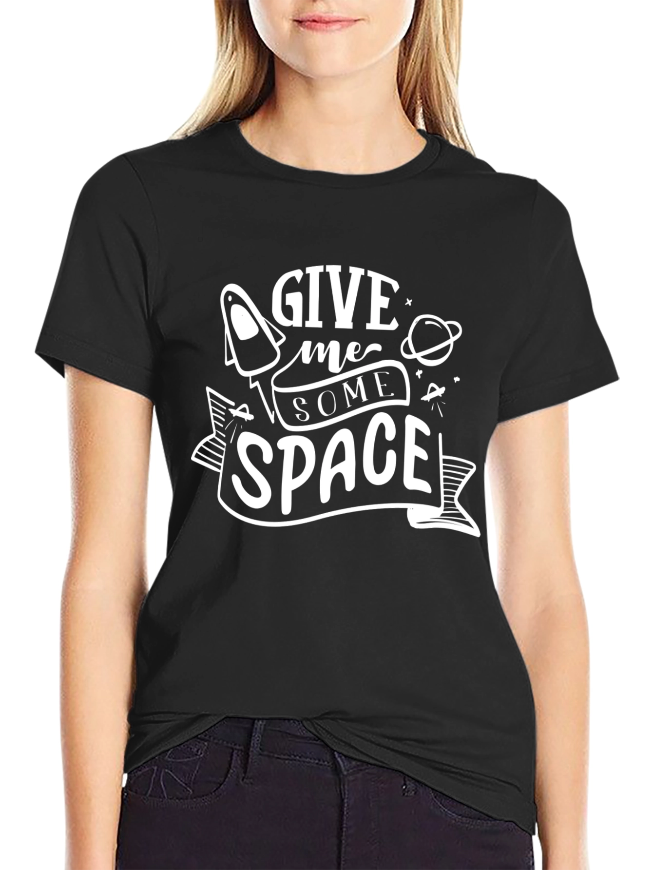 Give Me Some Space Black T-Shirt