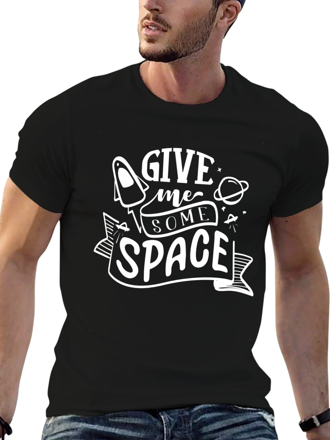 Give Me Some Space Black T-Shirt