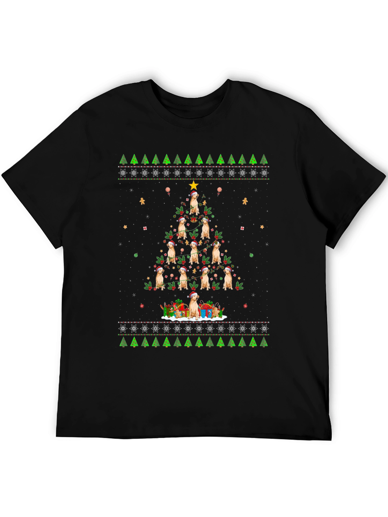 Golden Retriever Christmas Tree T-Shirt