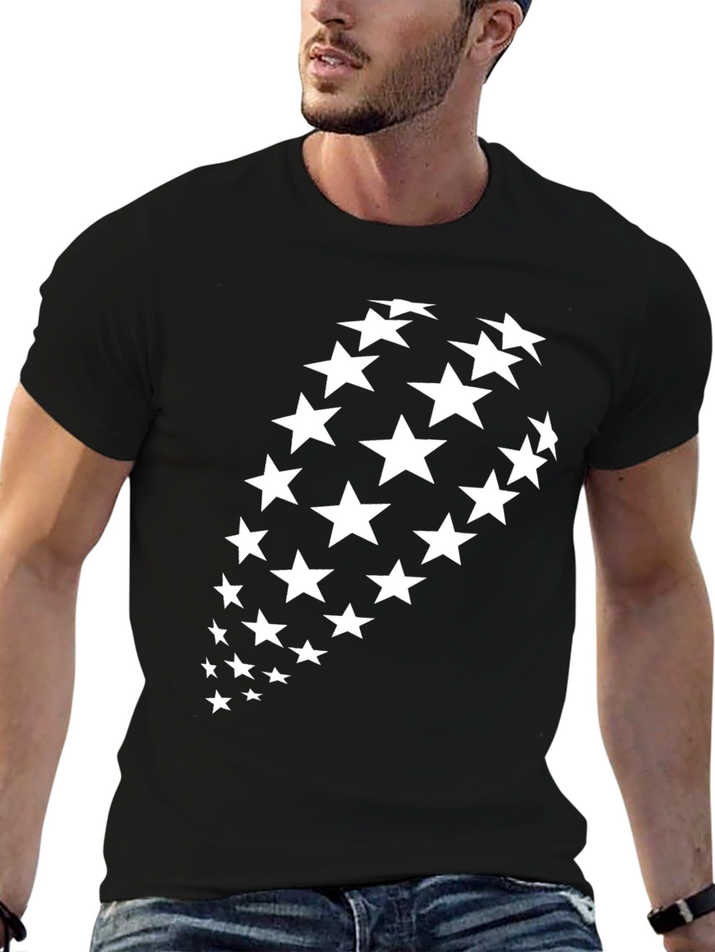 Starry Graphic Black T-Shirt