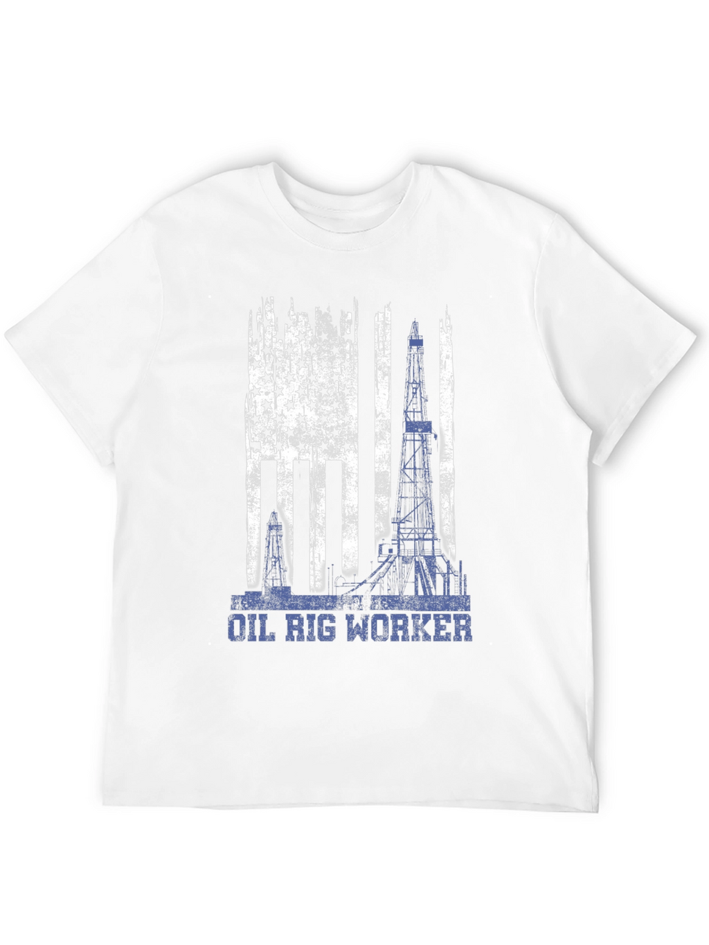 Oil Rig Worker American Flag T-Shirt