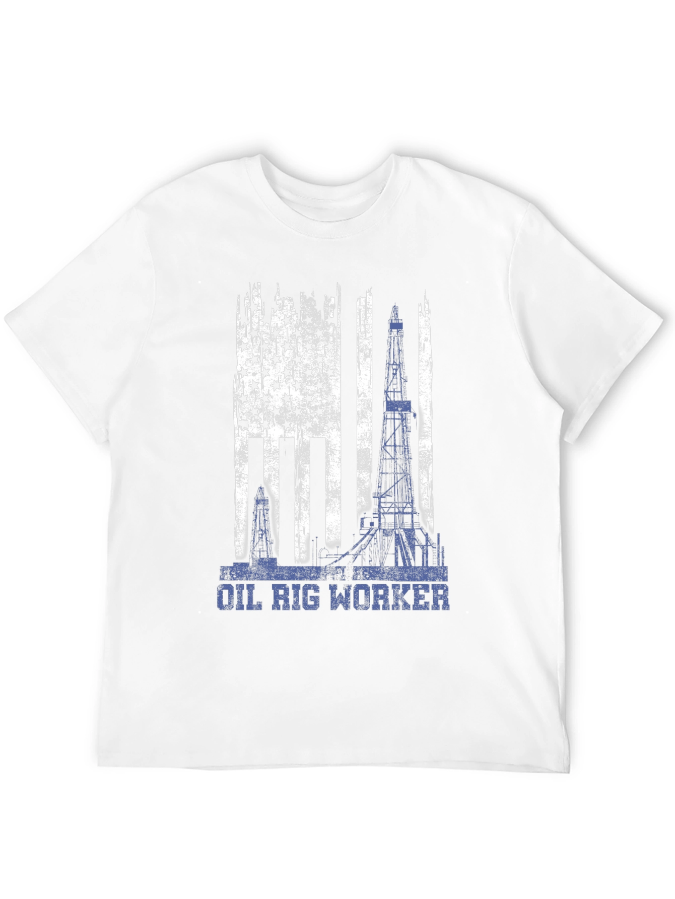Oil Rig Worker American Flag T-Shirt