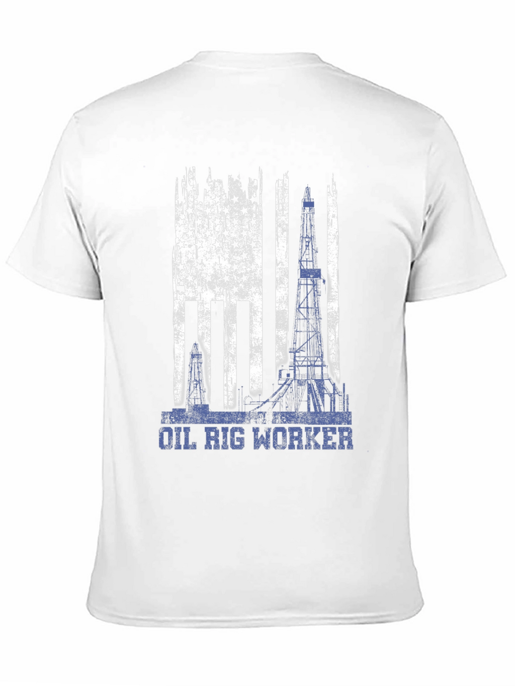 Oil Rig Worker American Flag T-Shirt