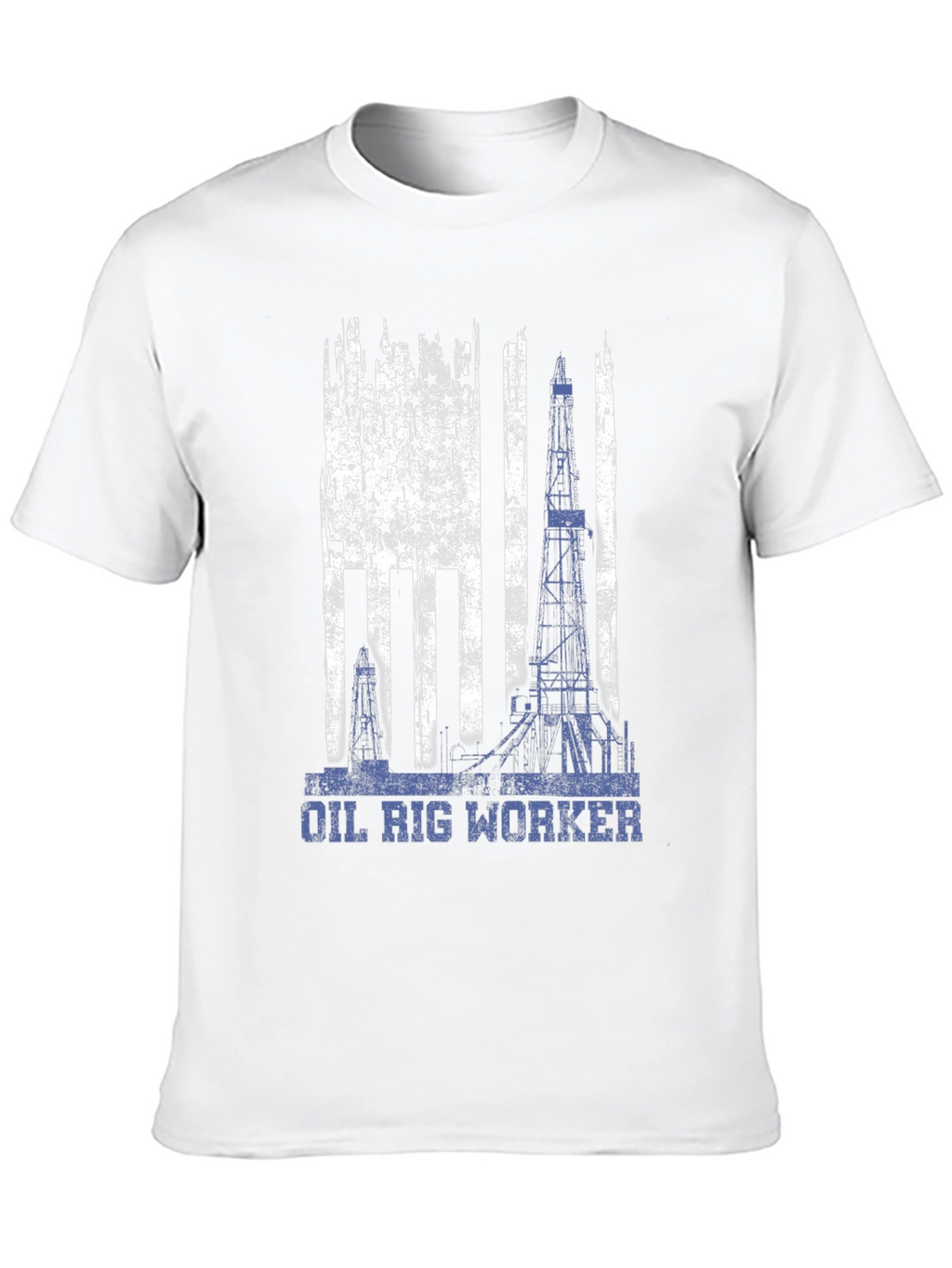 Oil Rig Worker American Flag T-Shirt