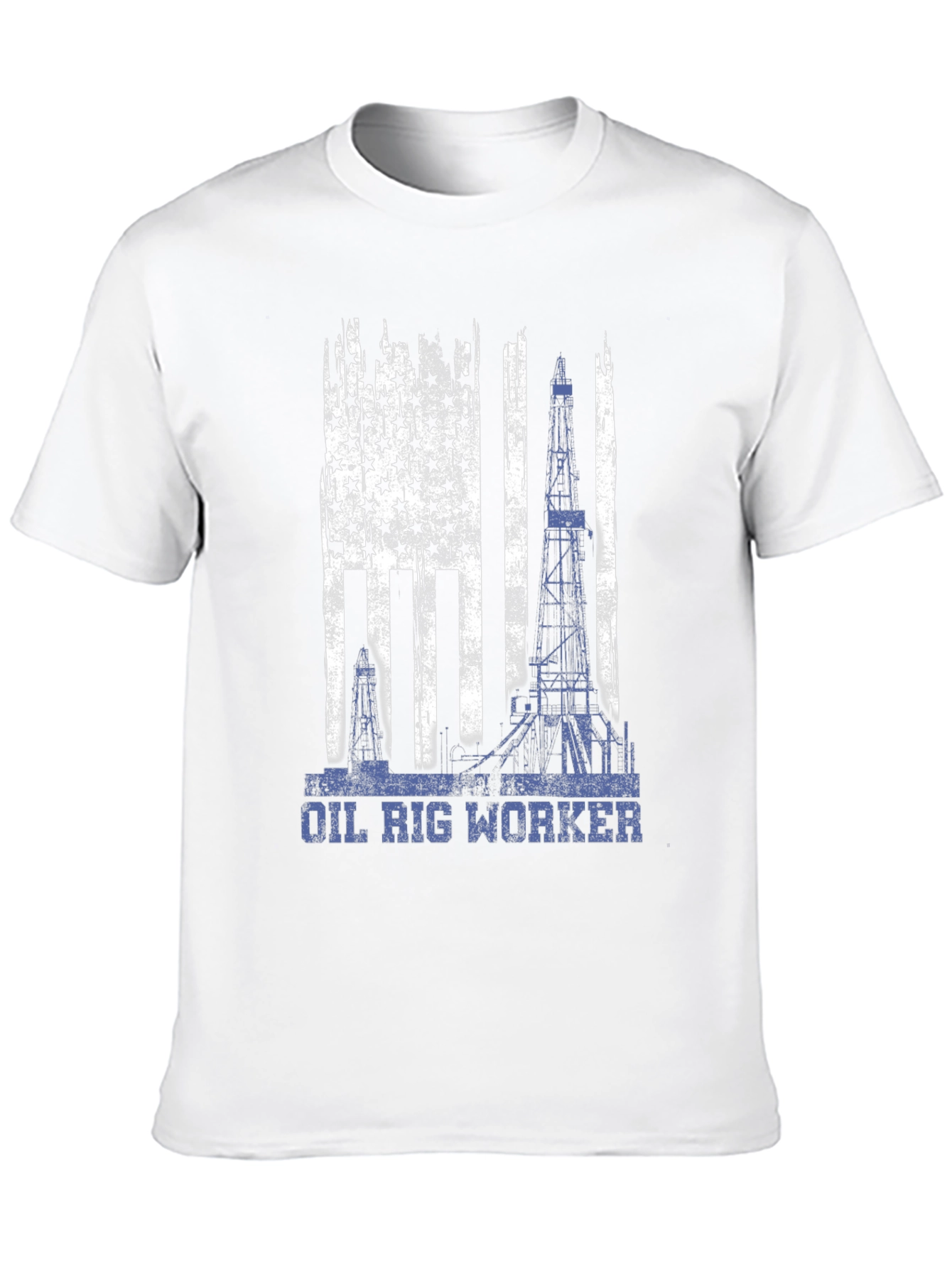 Oil Rig Worker American Flag T-Shirt