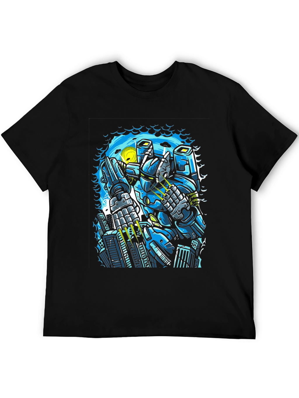 Robot Graphic Black T-Shirt